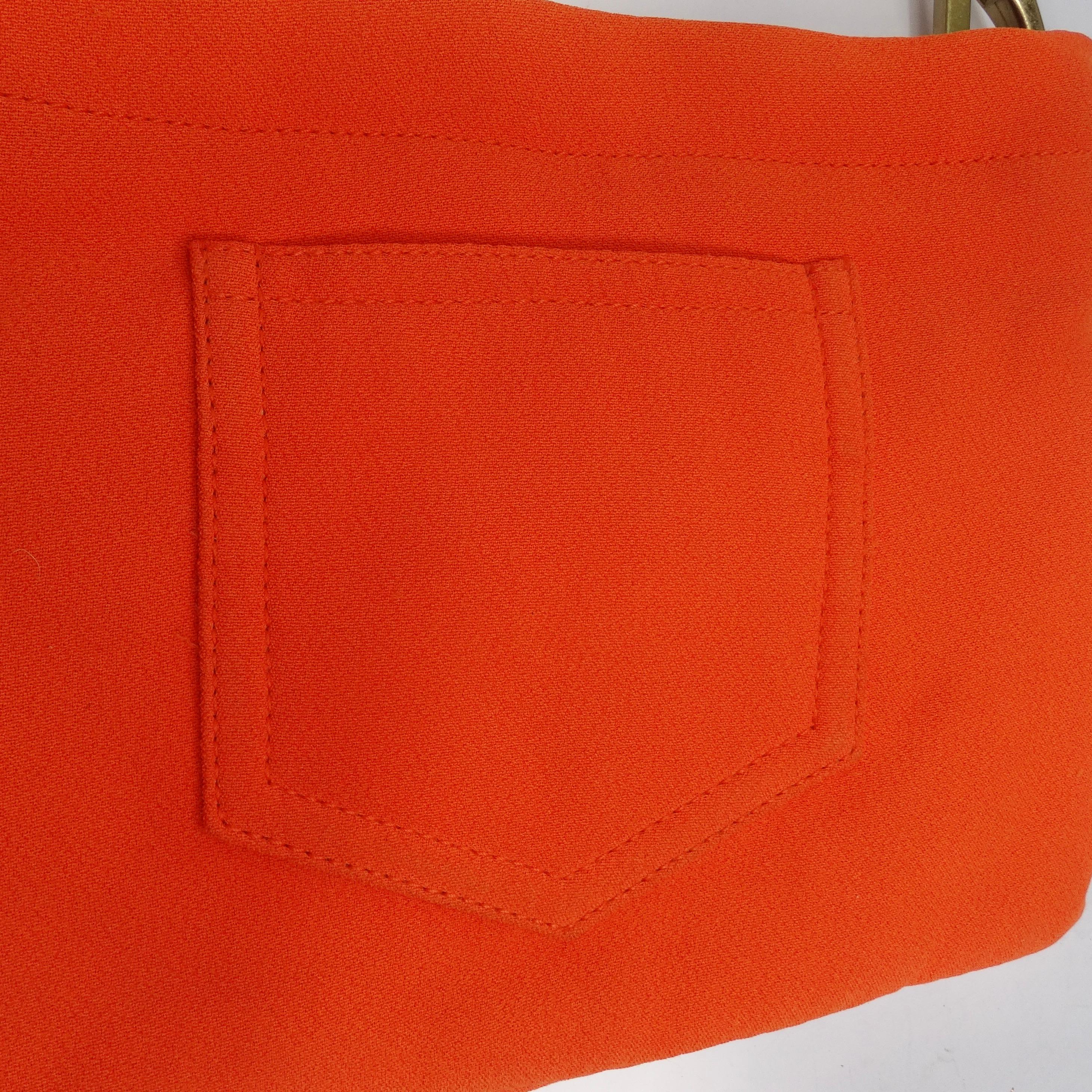 Miu - Sac à main en perles de bambou orange en vente 3