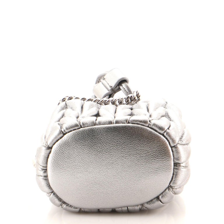 Miu Miu Bandoliera Chain Bucket Bag Matelasse Leather Mini at 1stDibs