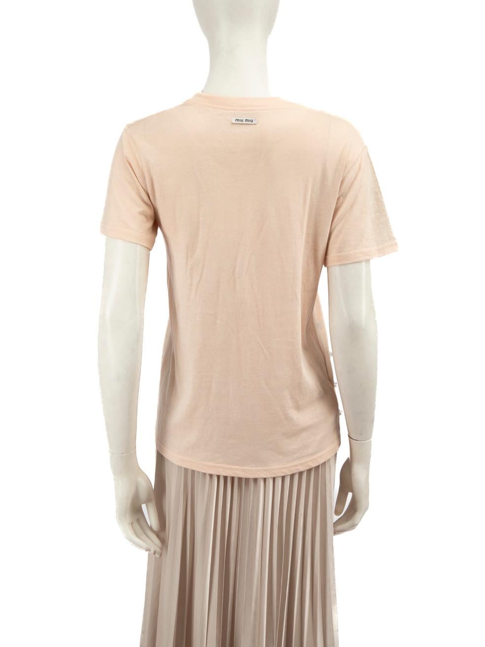 Miu Miu Beige Bead Embellished Top Size S Bon état - En vente à London, GB