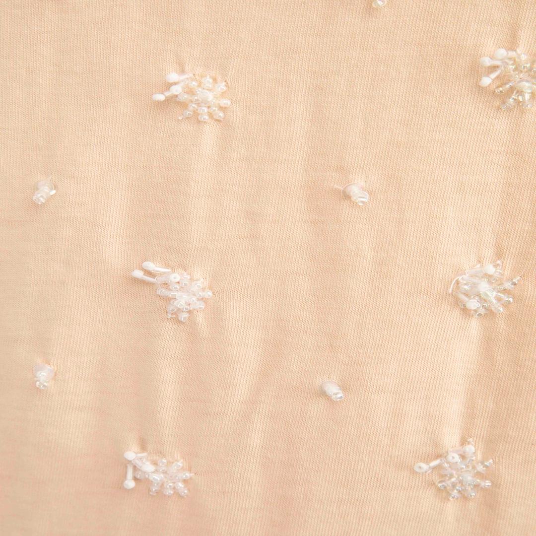 Miu Miu Beige Bead Embellished Top Size S Pour femmes en vente
