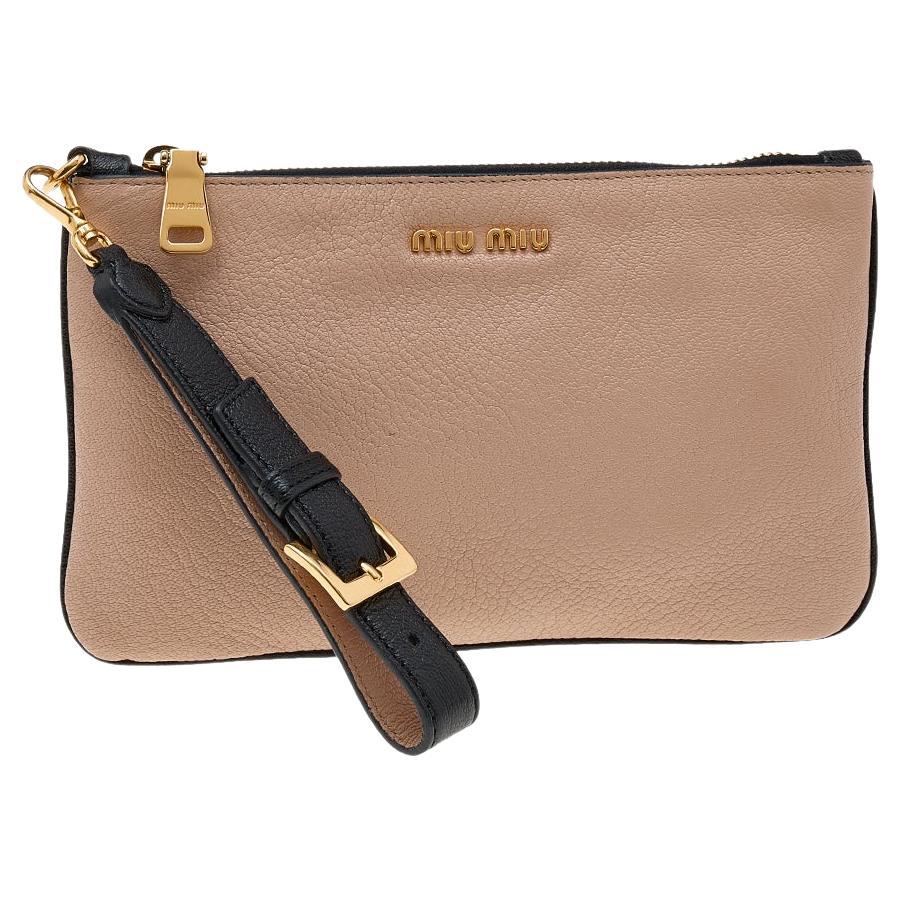 2000s miu miu Mongolian Goat Fur Kisslock Clutch bag For Sale at