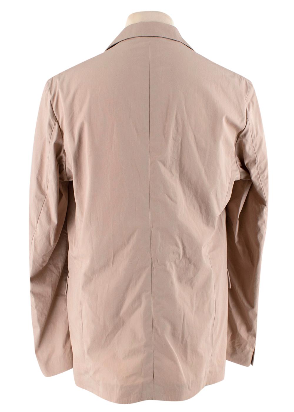 designer single breasted jacket beige