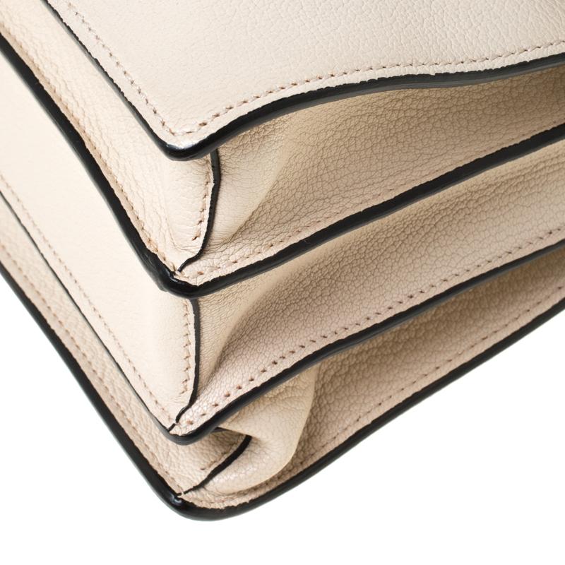 Miu Miu Beige/Cream Madras Leather Shoulder Bag For Sale 2