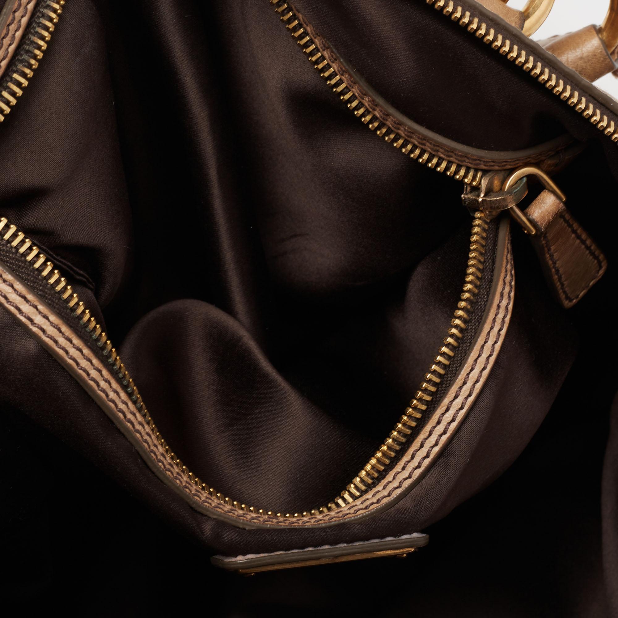 Miu Miu Beige Leather Grommet Tote 5