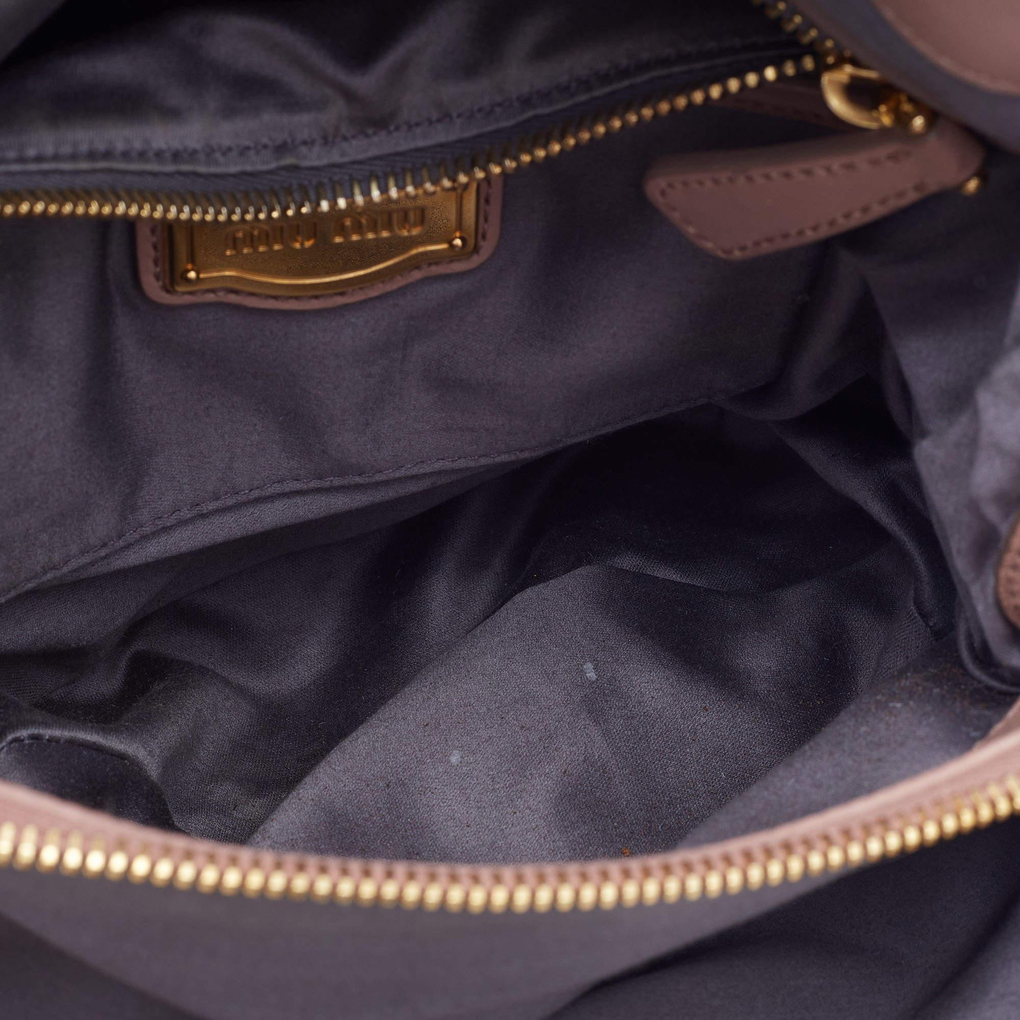 Miu Miu Beige Leather Shoulder Bag 7