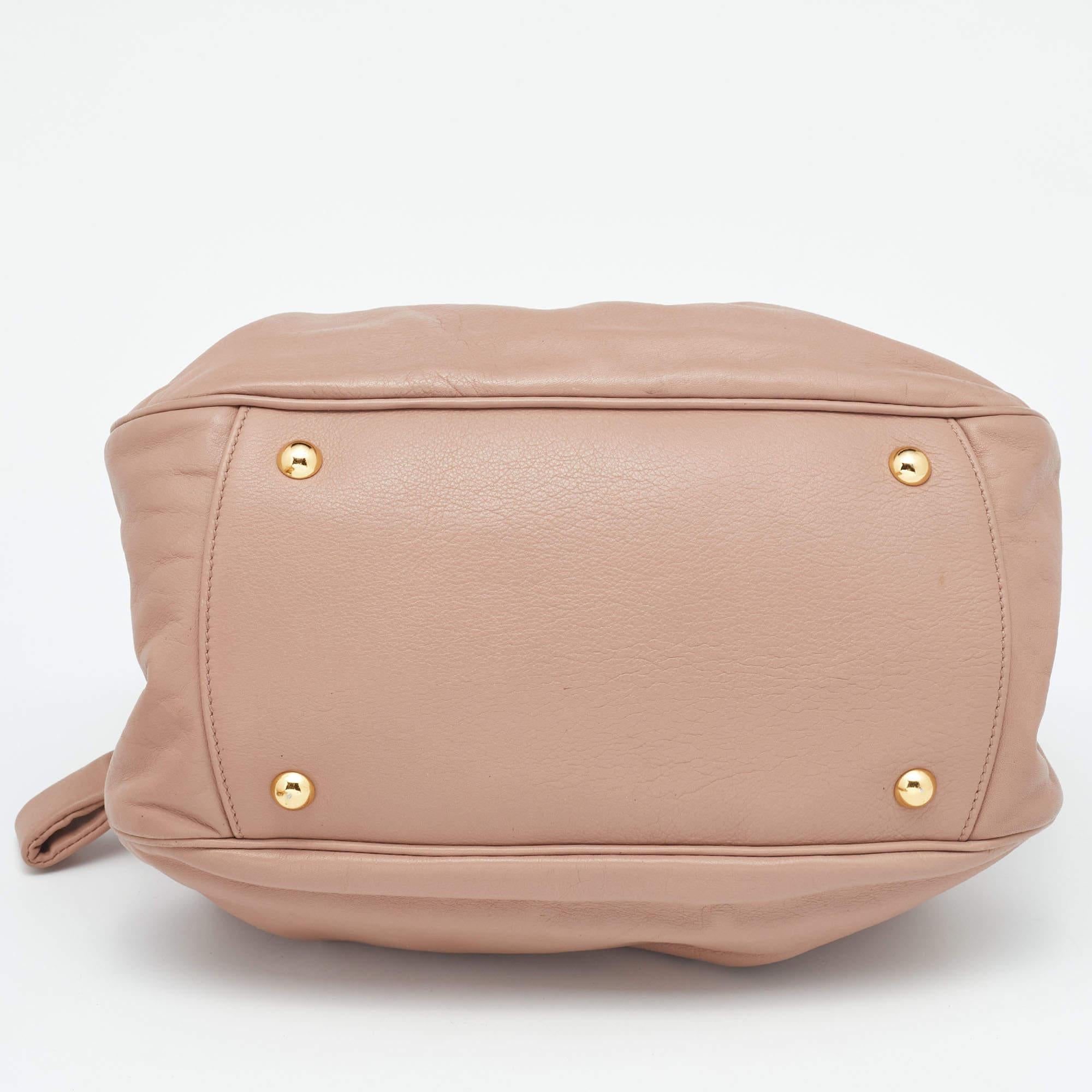 Miu Miu Beige Leather Shoulder Bag 1