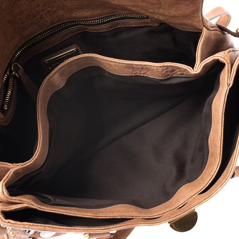 Miu Miu Beige Leather Studded Shoulder Bag 2