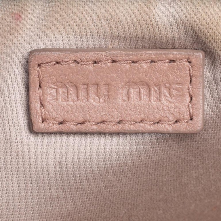 Miu Miu Beige Matelasse Leather Double Zip Crossbody Bag at 1stDibs