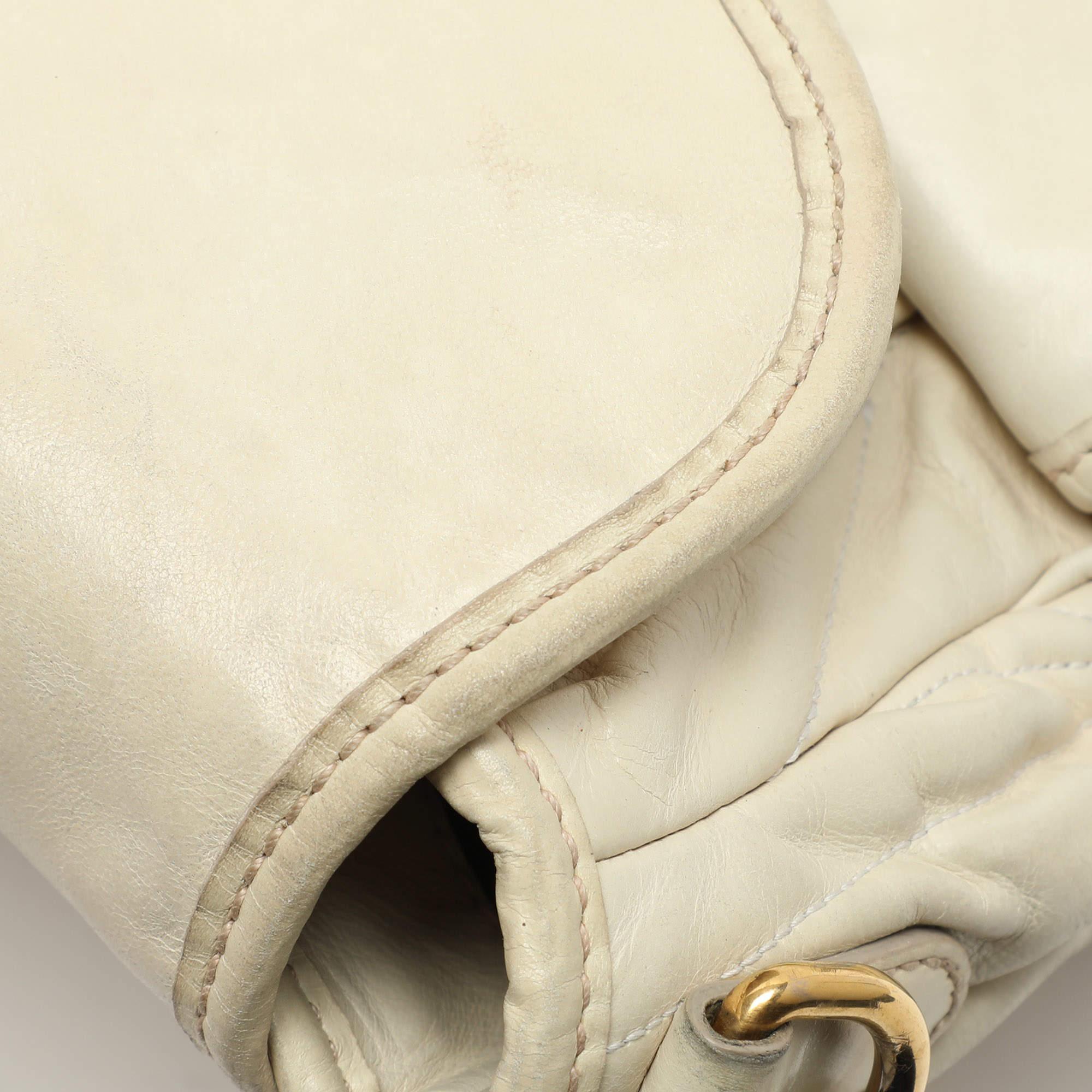 Miu Miu Beige Matelassé Leather Coffer Hobo 2