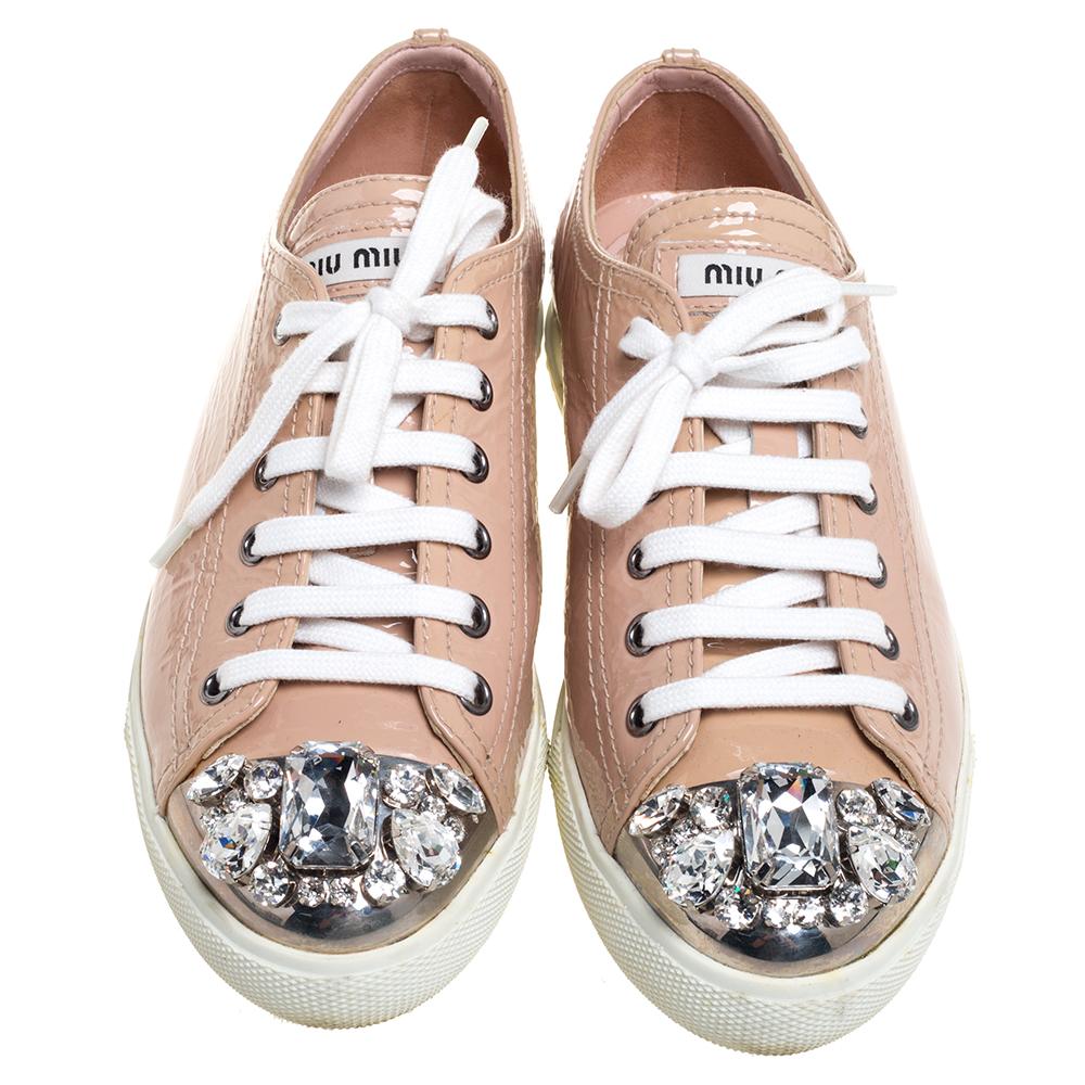 Miu Miu Crystal Sneaker - 2 For Sale on 1stDibs | miu miu sneakers with  crystals, miu miu crystal sneakers, miu miu sneakers crystal