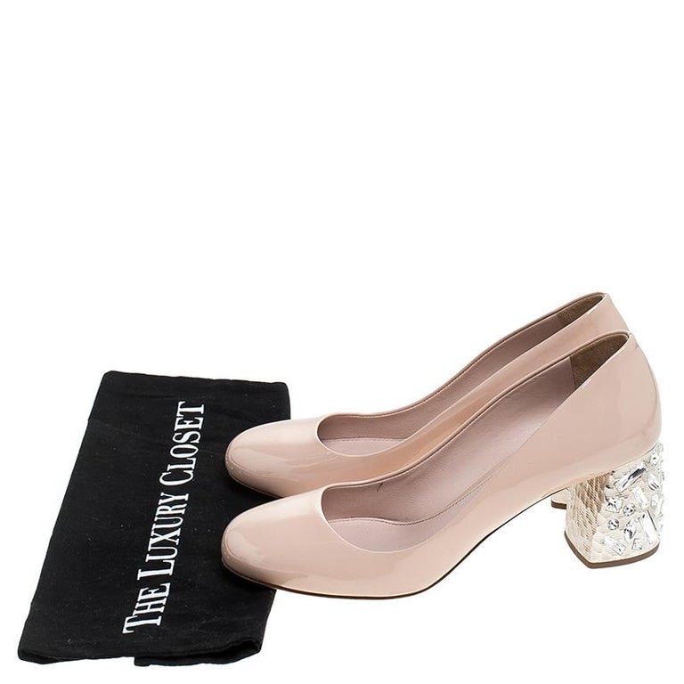 miu miu embellished heels