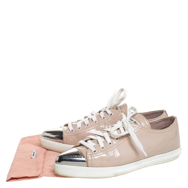 miu miu toe cap sneaker