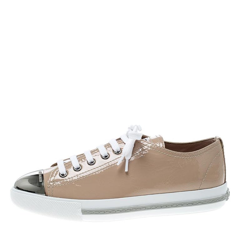 miu miu metal cap sneaker