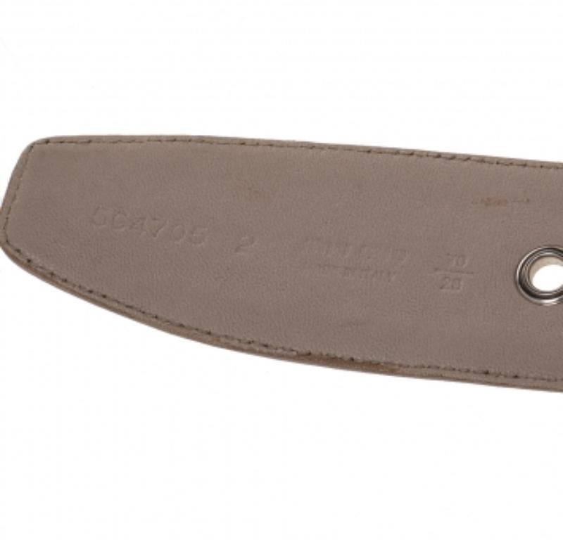 Donna Cintura con fibbia Miu Miu Beige in morbida pelle impreziosita 70CM