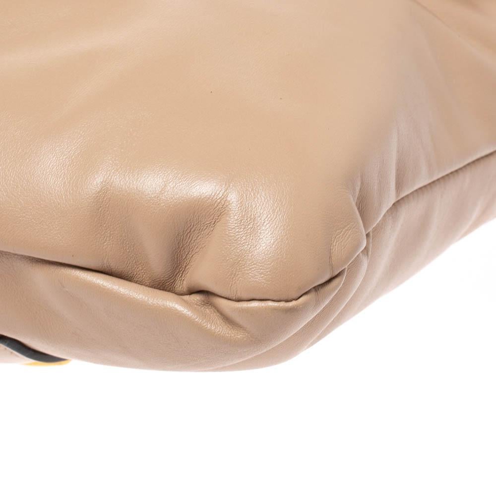 Miu Miu Beige Vitello Soft Leather Flap Shoulder Bag 4