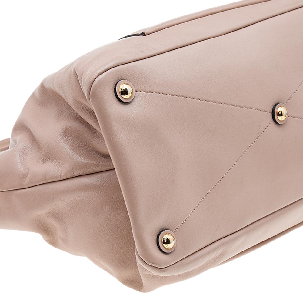 Miu Miu Beige Vitello Soft Leather Front Pocket Tote 3