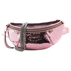 Miu - Sac ceinture en cuir orné de paillettes