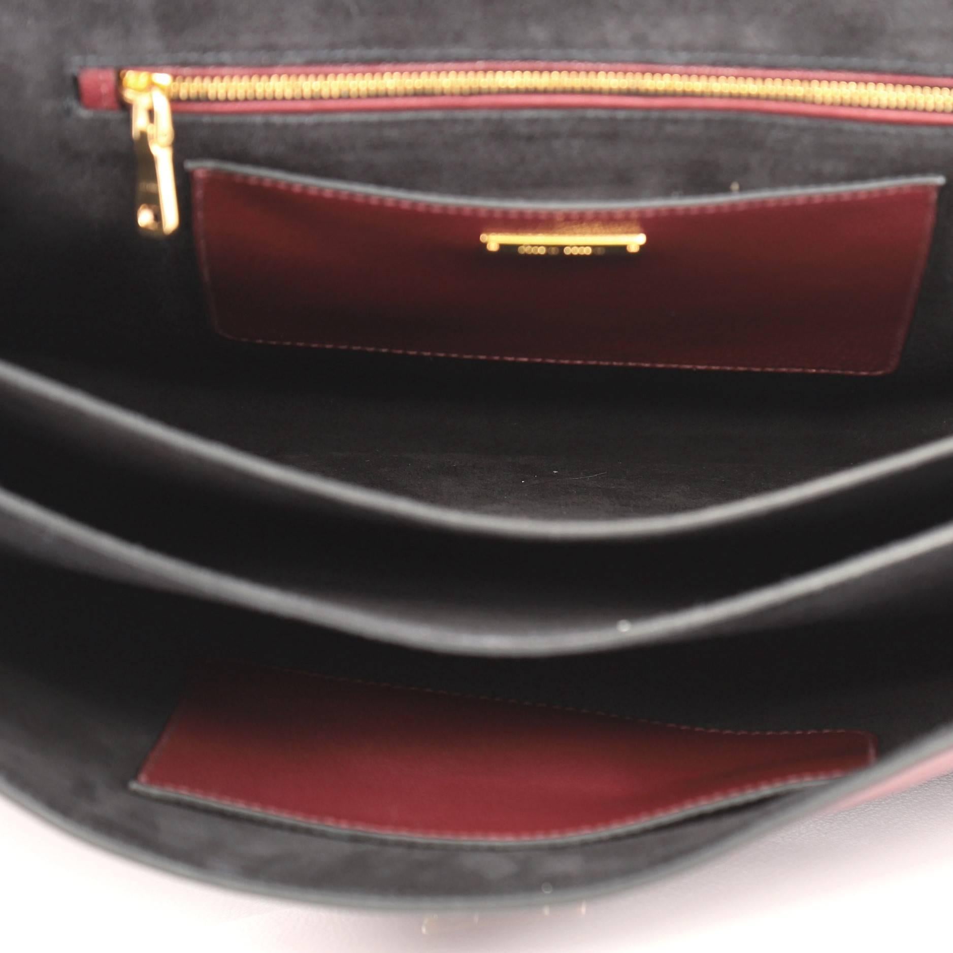 Miu Miu Bicolor Madras Convertible Compartment Top Handle Bag Leather Large 1