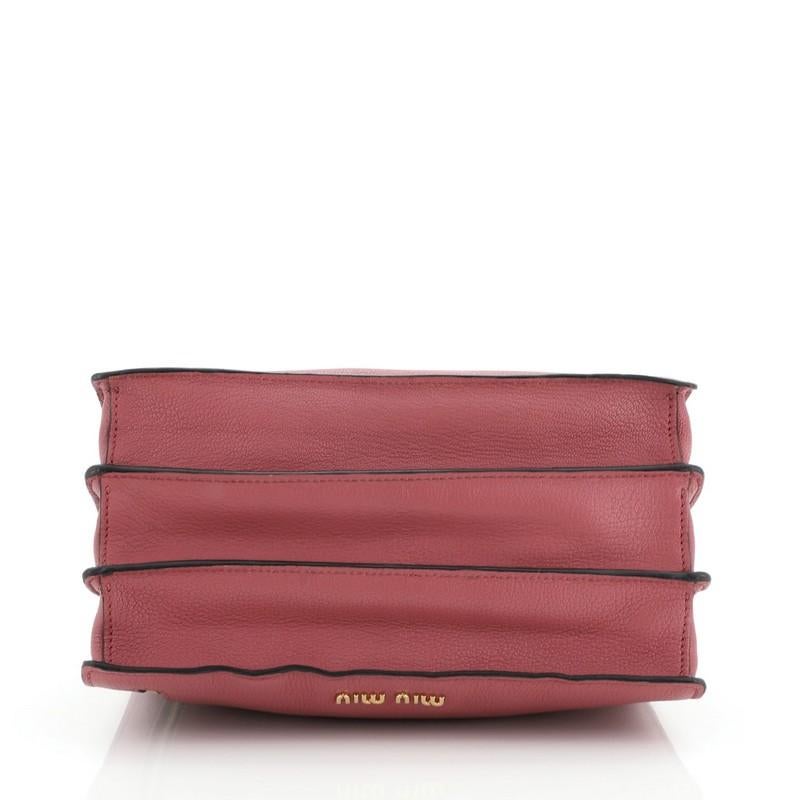 Miu Miu Bicolor Madras Convertible Compartment Top Handle Bag Leather Med In Good Condition In NY, NY