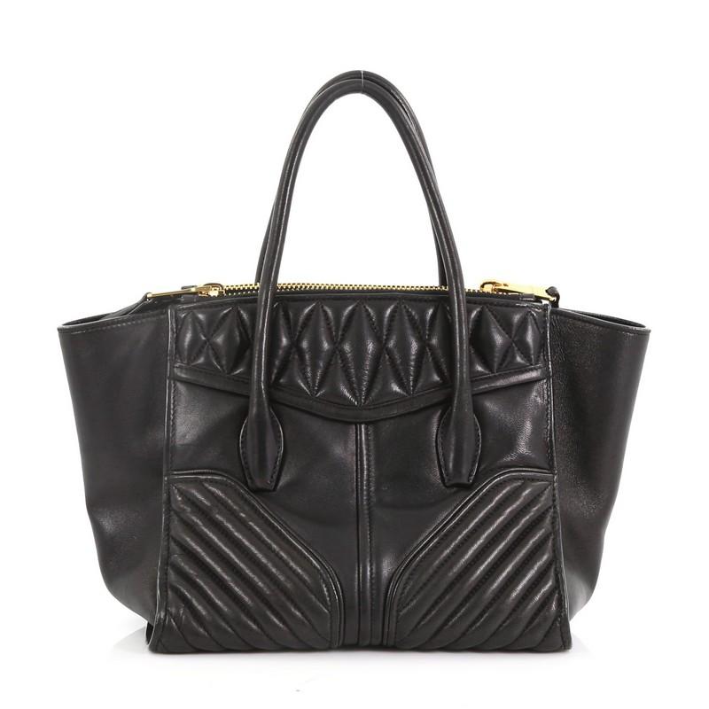 Miu Miu Biker Convertible Tote Leather Small In Good Condition In NY, NY