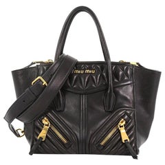 Miu Miu Biker Convertible Tote Leather Small