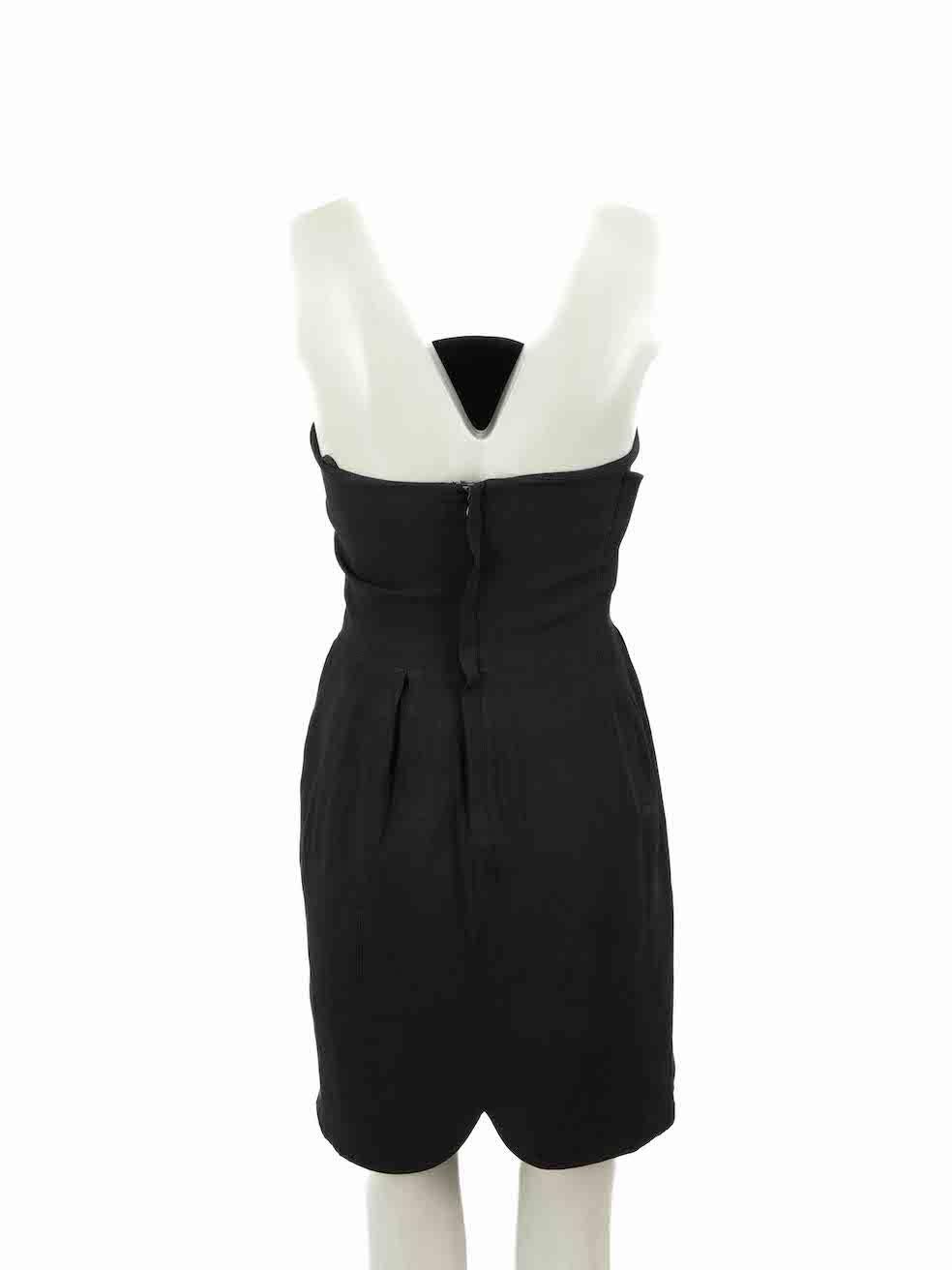 Miu Miu Black Asymmetric Strapless Mini Dress Size XS In Excellent Condition In London, GB