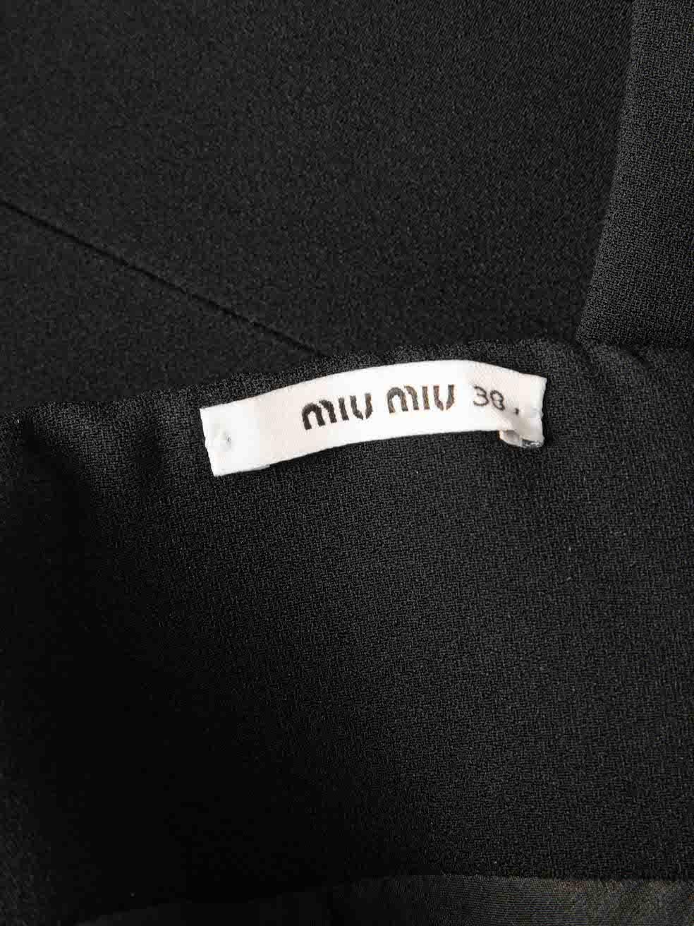 Women's Miu Miu Black Asymmetric Strapless Mini Dress Size XS