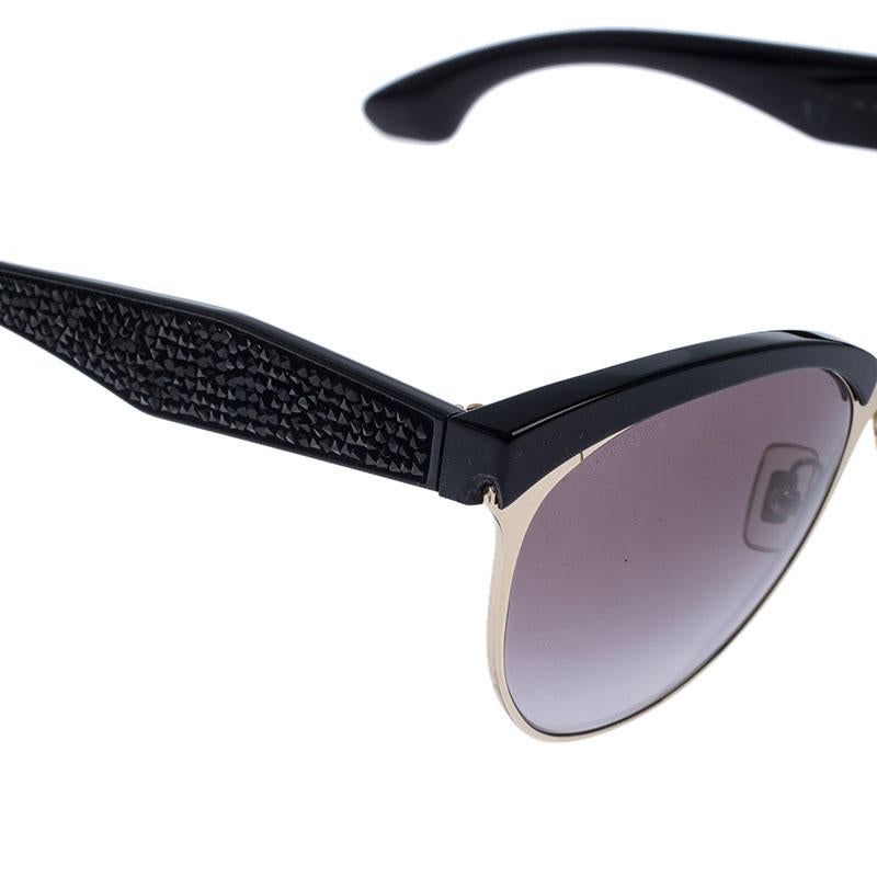 Miu Miu Black/Brown Gradient SMU 54Q Stardust Sunglasses In Good Condition In Dubai, Al Qouz 2