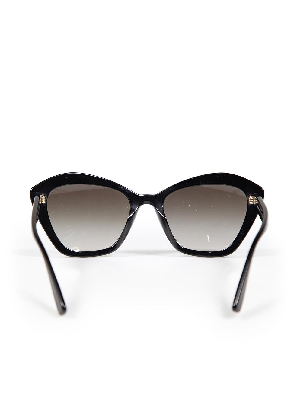 Miu Miu Black Cat Eye Tinted Logo Sunglasses In Good Condition In London, GB