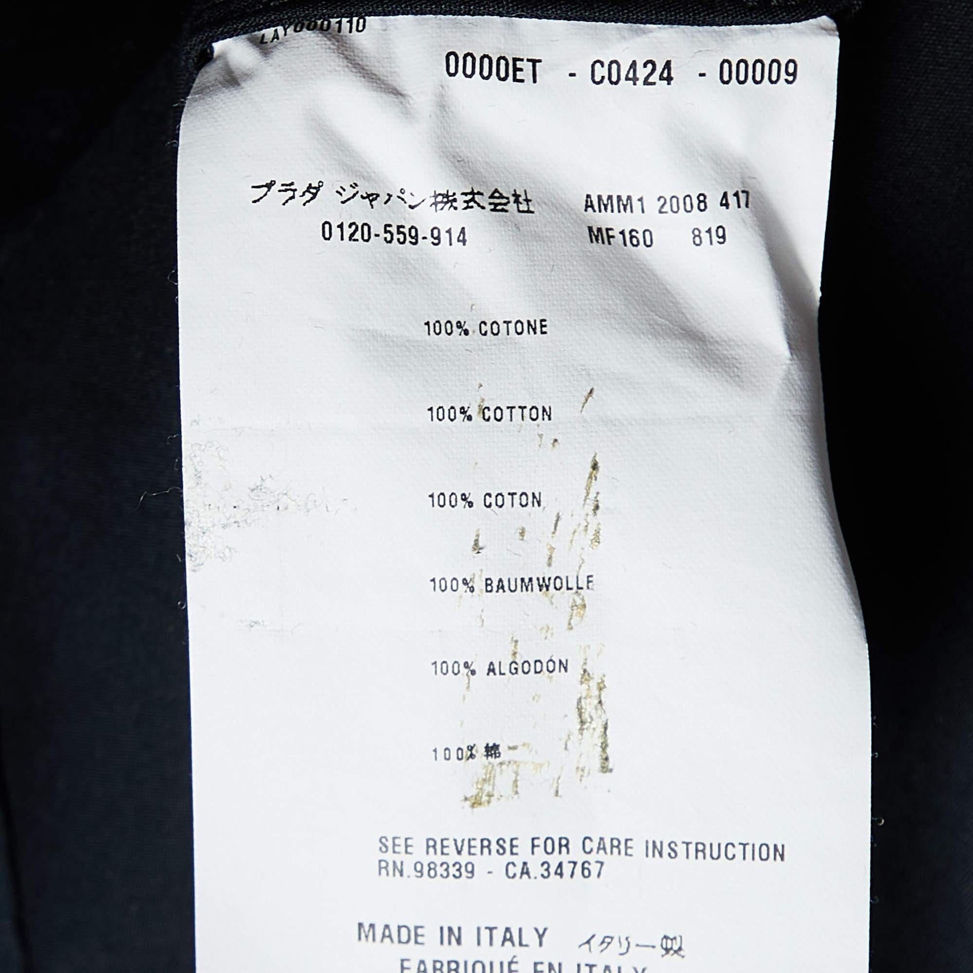 Miu Miu Black Cotton Bow Neck Detail Mini Dress S 1