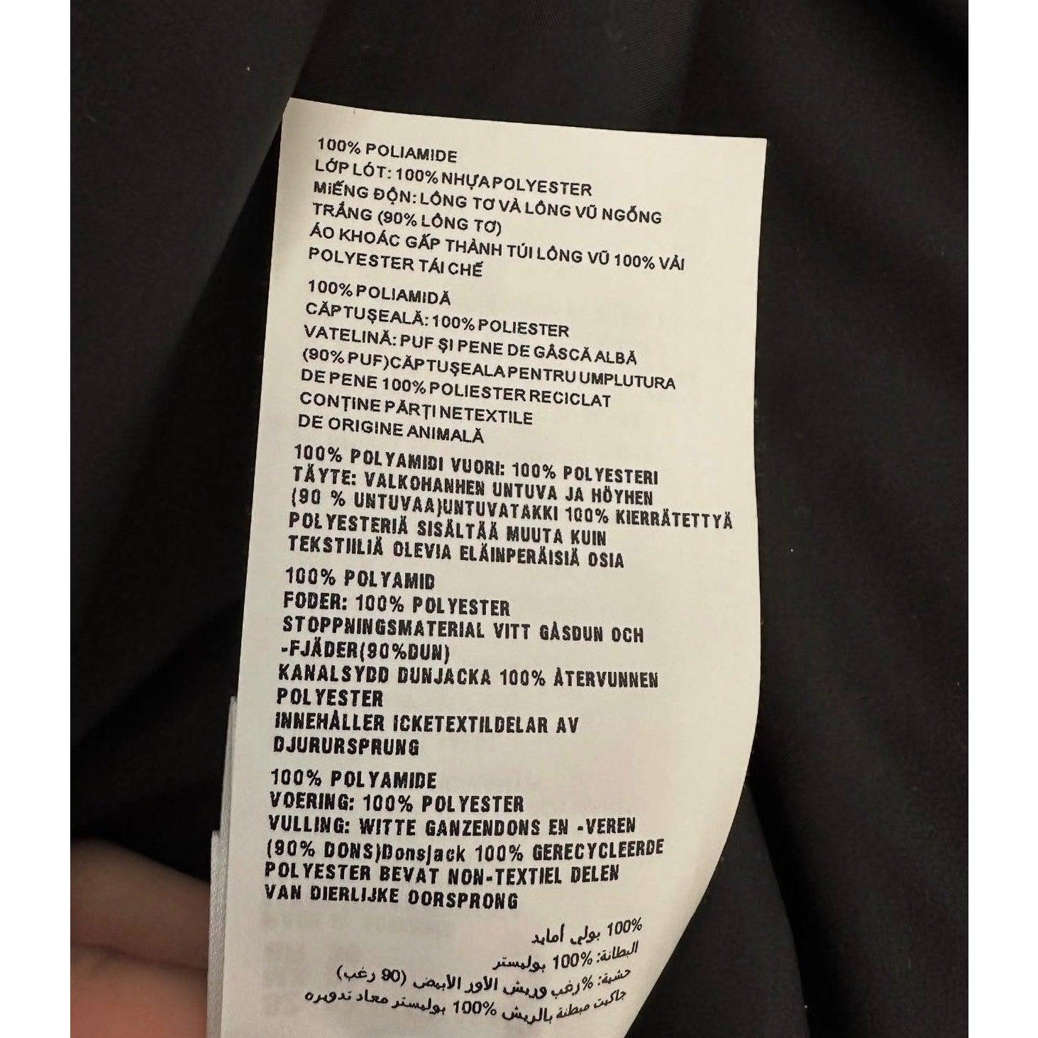 Donna MIU MIU Black Cropped Puffer Jacket - Size 38 in vendita