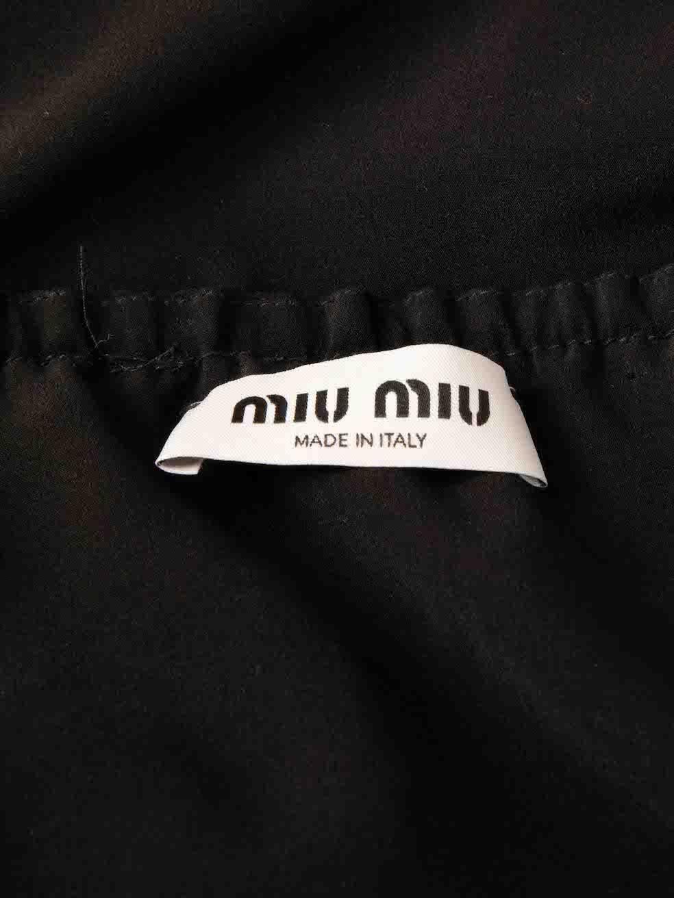 Miu Miu Black Crystal Embellished Skirt Size XS For Sale 4