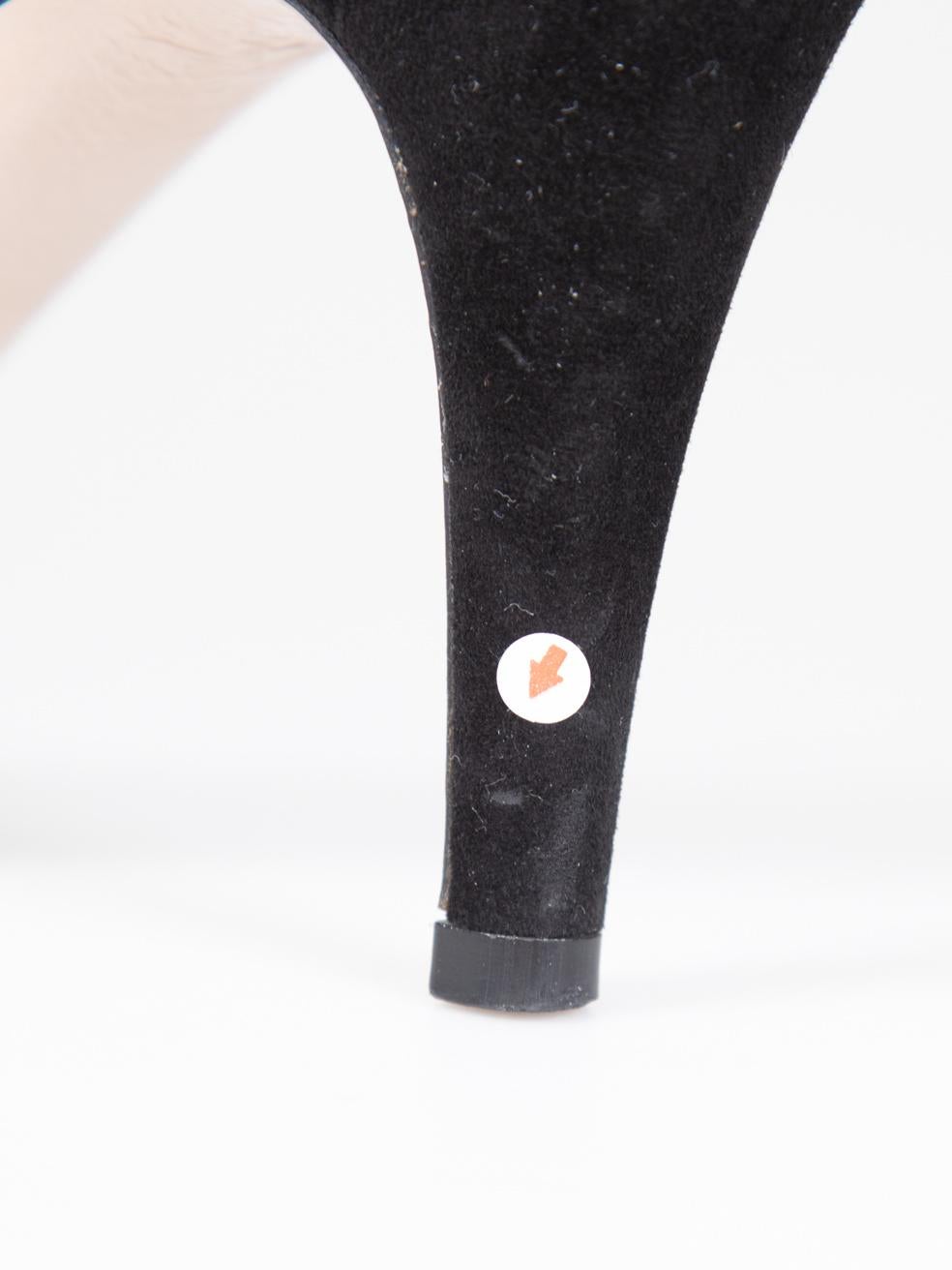 Miu Miu Black Cut Out Suede Heels Size IT 38.5 For Sale 2