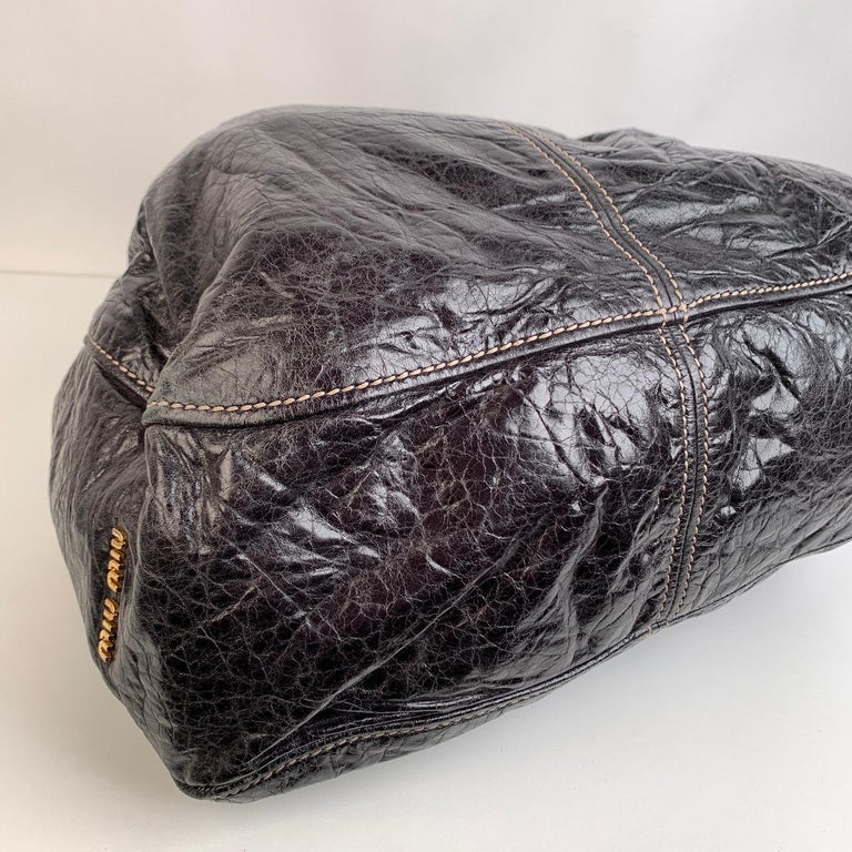 Miu Miu Tote Bag Black Leather