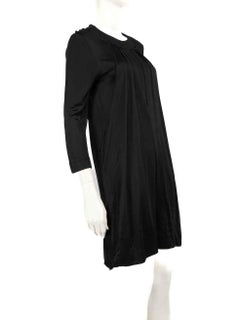 Miu Miu Black Drape Detail Mini Dress Size M