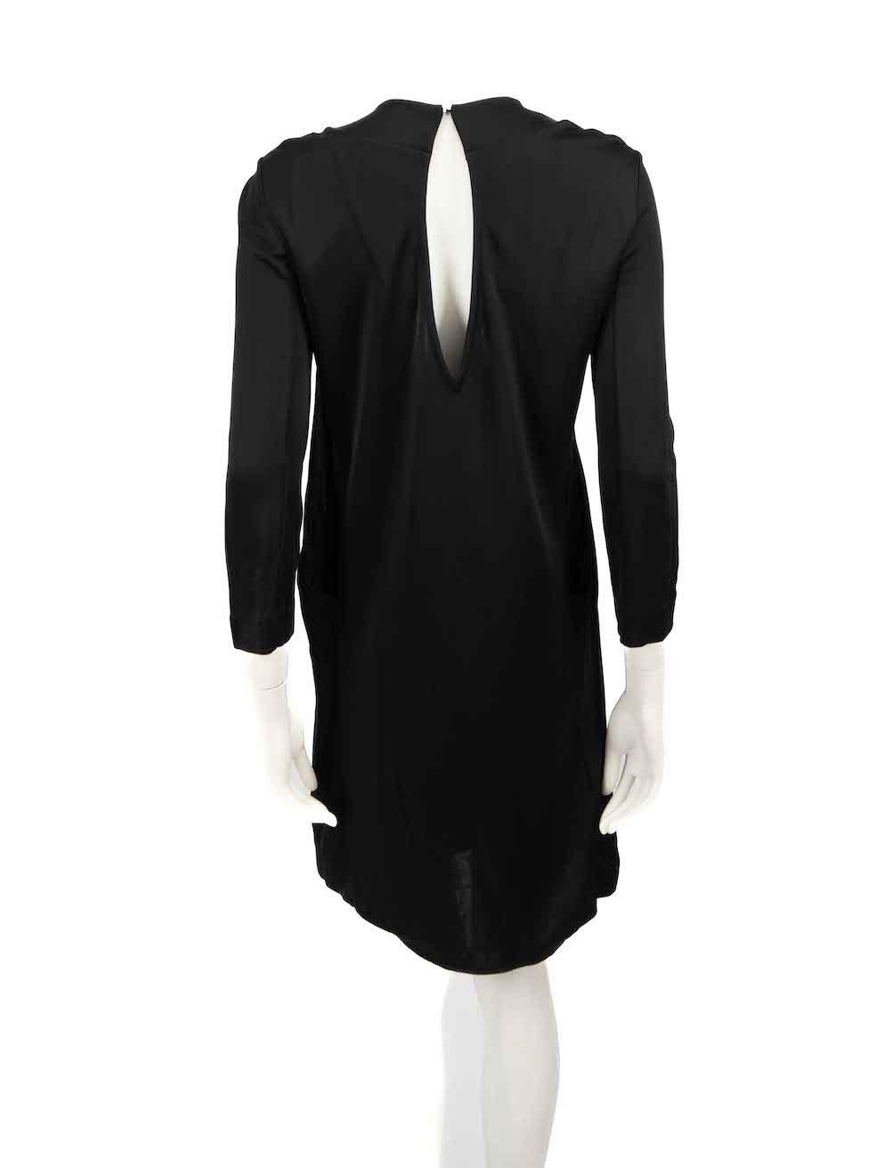 Miu Miu Black Drape Detail Mini Dress Size M In Excellent Condition For Sale In London, GB