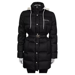 Miu Miu Black Gabardine Oversized Puffer Jacket IT 40/S