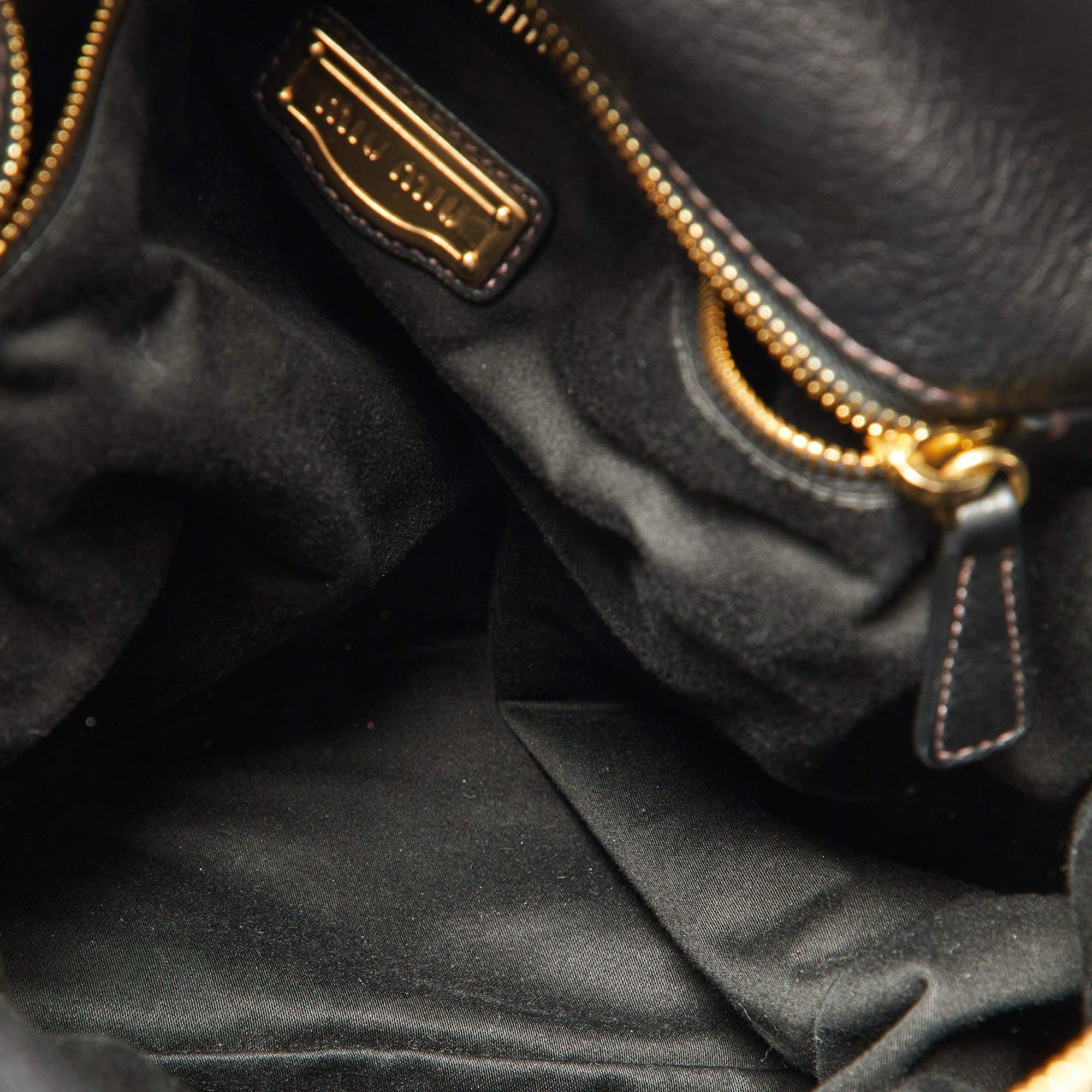 Miu Miu Black Leather Bow Bag 8