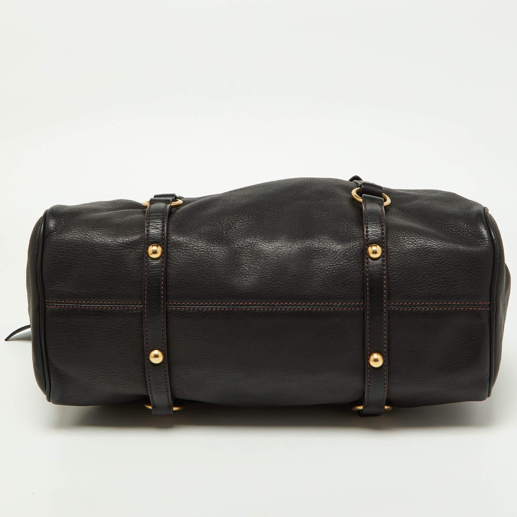 Miu Miu Black Leather Bow Bag 1