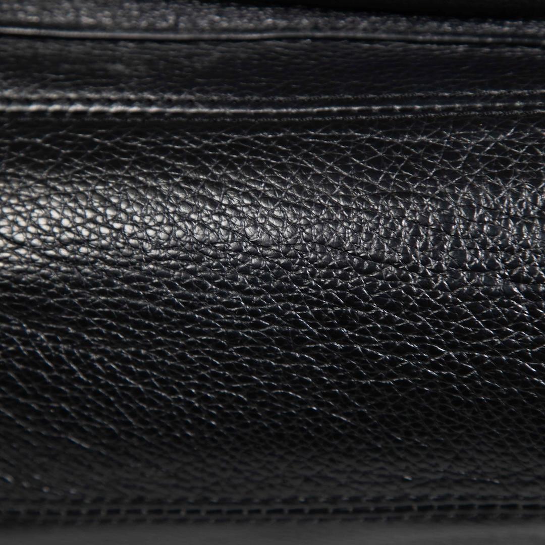 Miu Miu Black Leather Buckle Detail Shoulder Bag 1