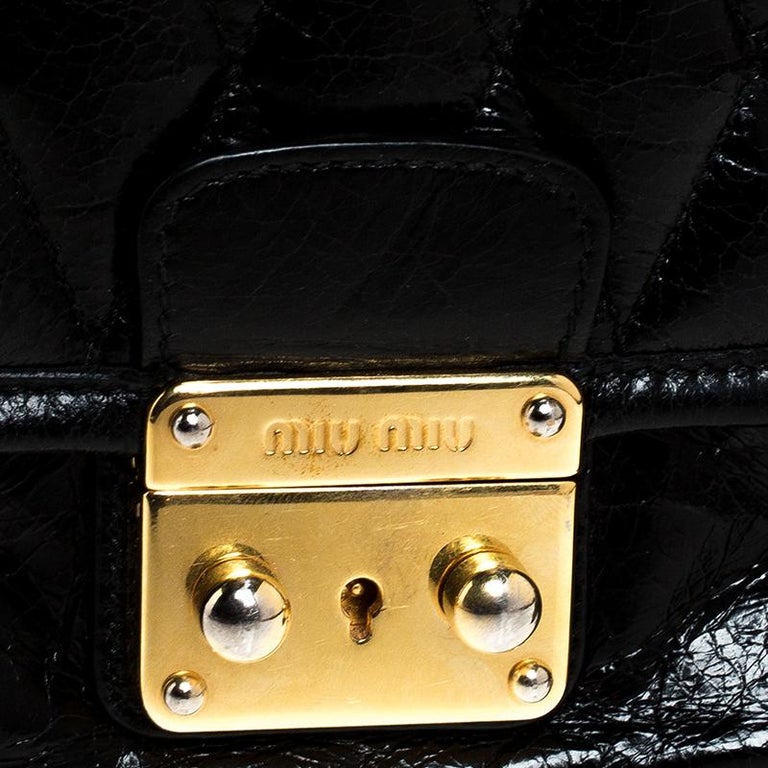 Miu Miu Black Leather Crossbody Bag at 1stDibs