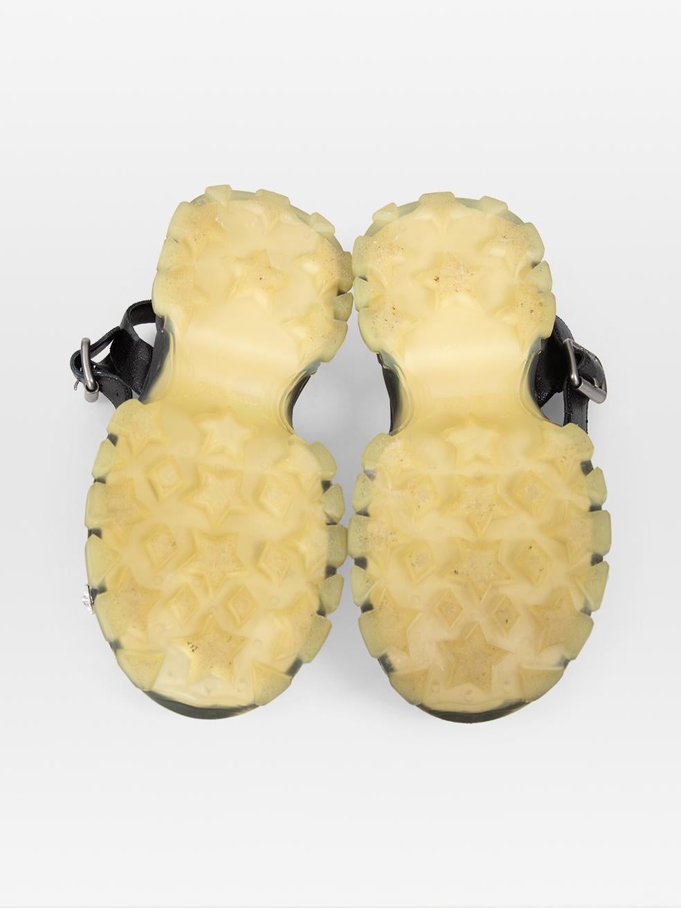 Miu Miu Sandali in pelle nera impreziositi da cristalli misura IT 37,5 In condizioni ottime in vendita a London, GB