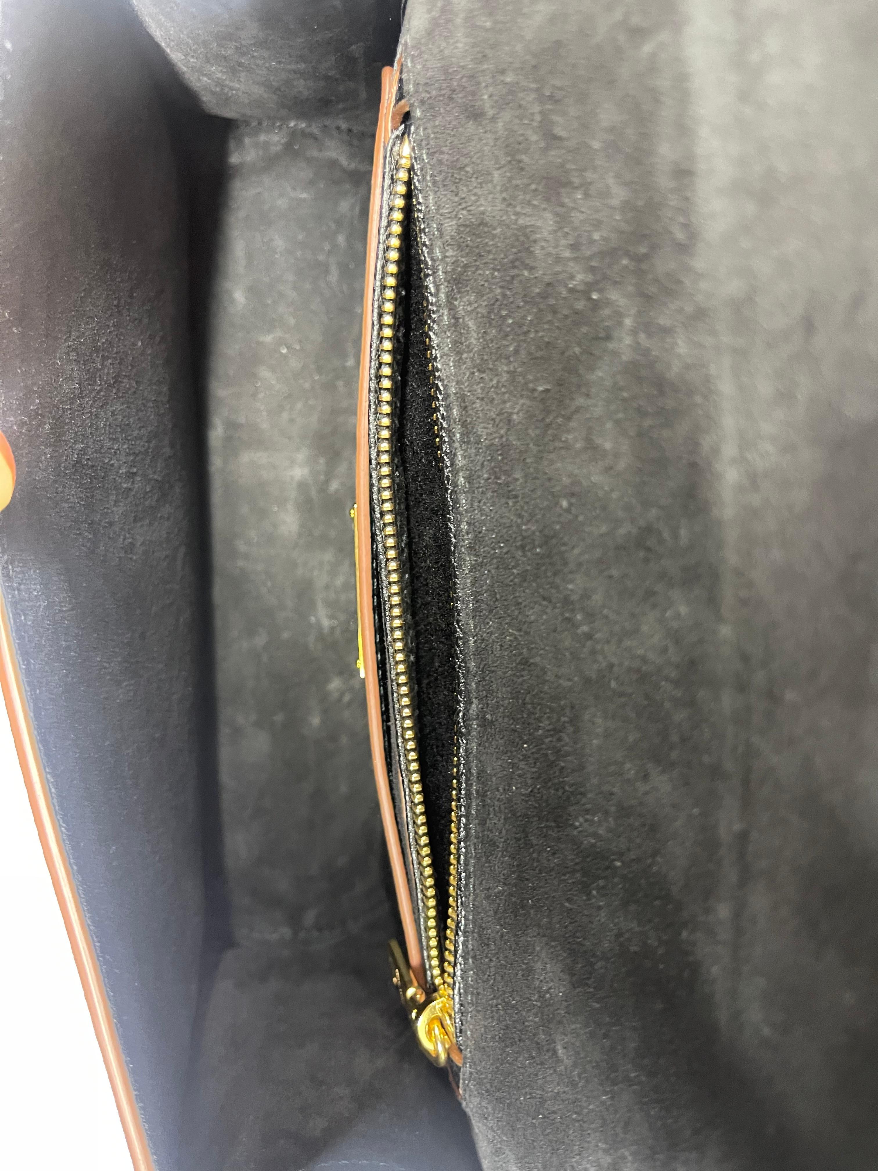 Women's Miu Miu Black Leather Embellished Jewel Madras Crossbody Bag For Sale