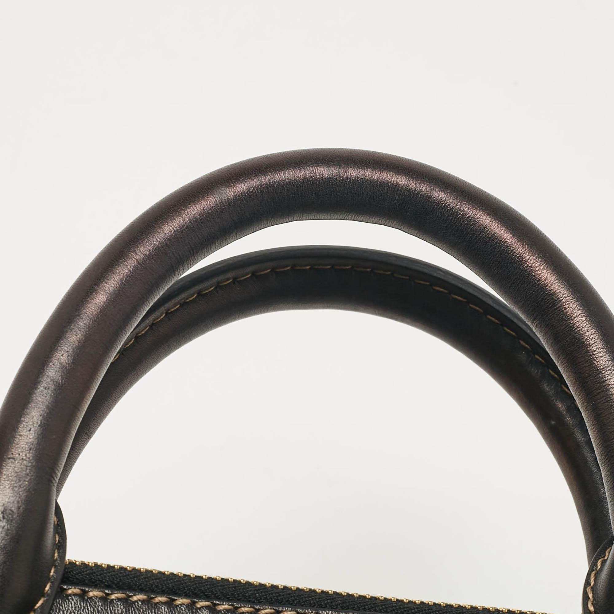Miu Miu Black Leather Fold Over Shoulder Bag 3