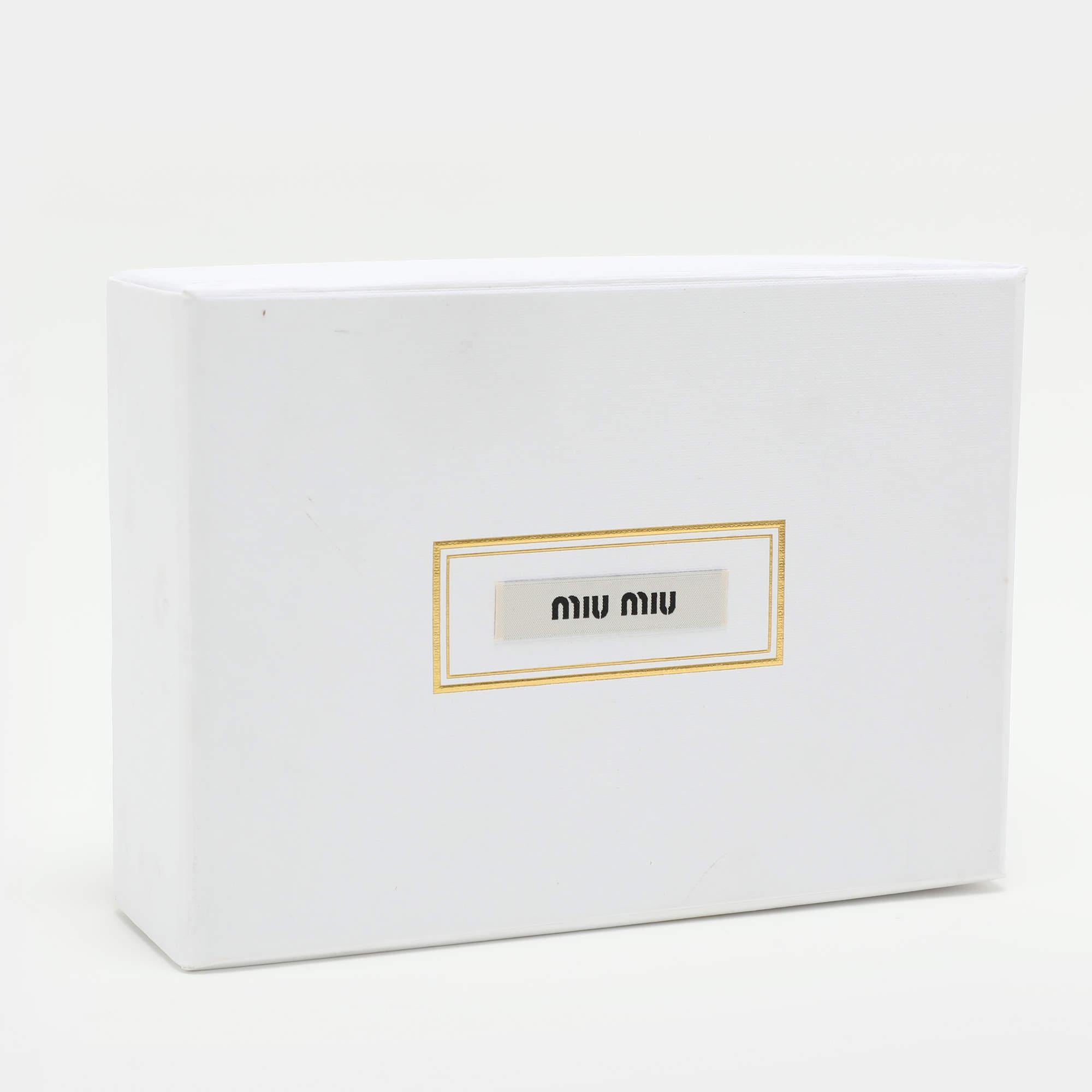 Miu Miu Black Leather Logo Chain Link Waist Belt 85CM 2