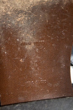 Miu Miu Black Leather Sandles