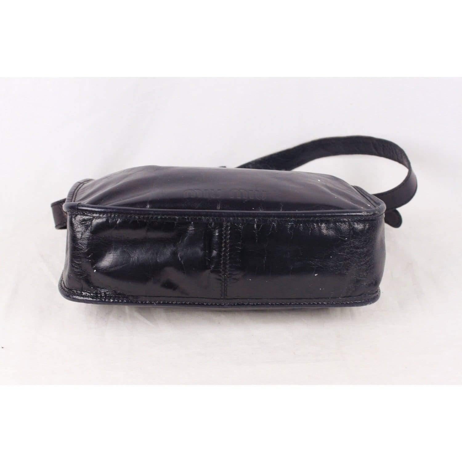 MIU MIU Black Leather SHOULDER BAG In Fair Condition In Rome, Rome