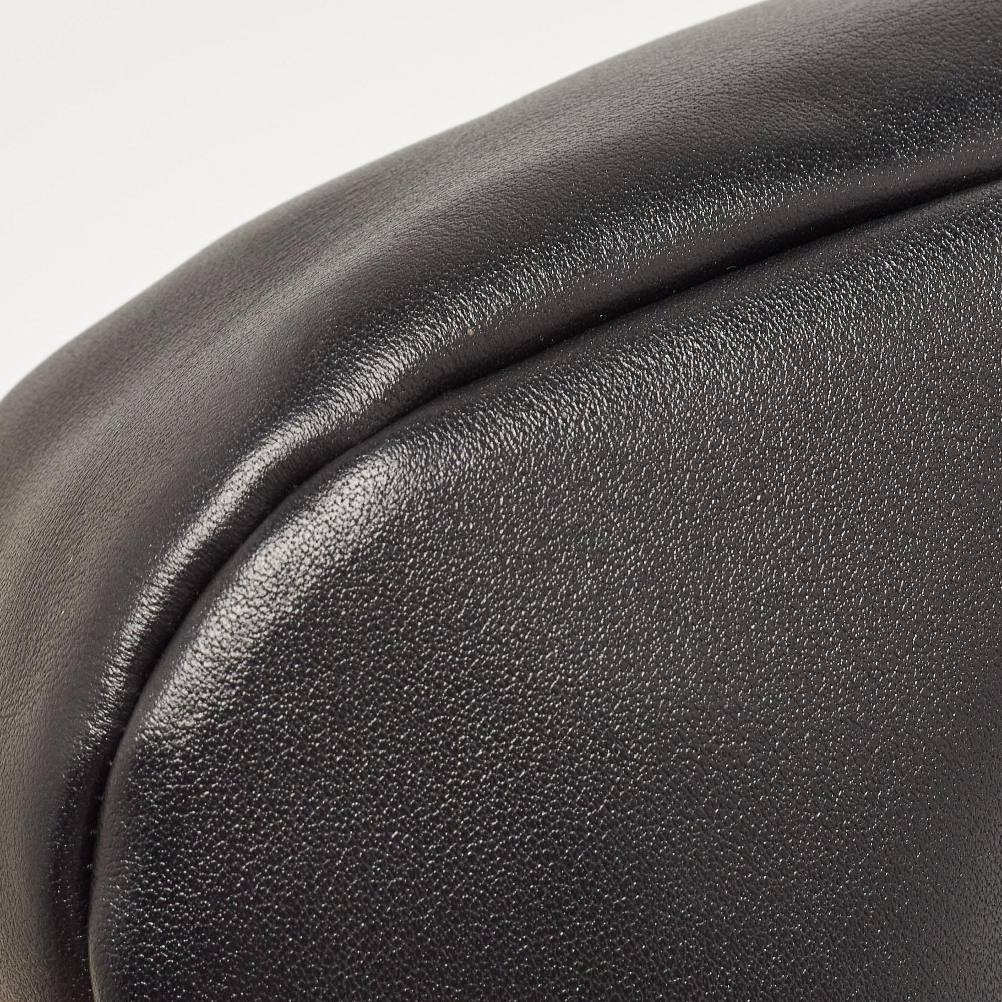 Women's Miu Miu Black Logo Plaque Leather Hobo