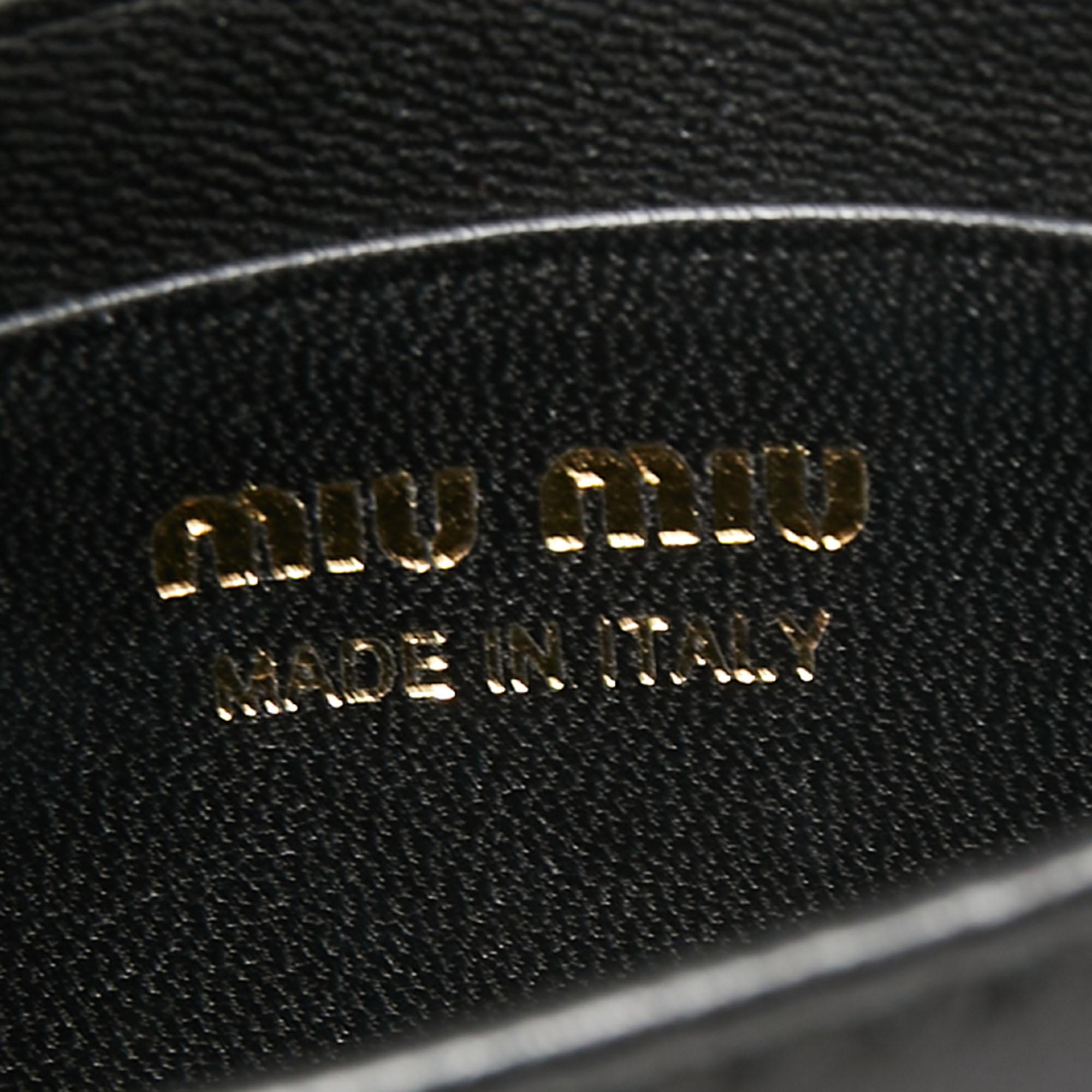Miu Miu Black Matelasse Leather Belt Bag 7