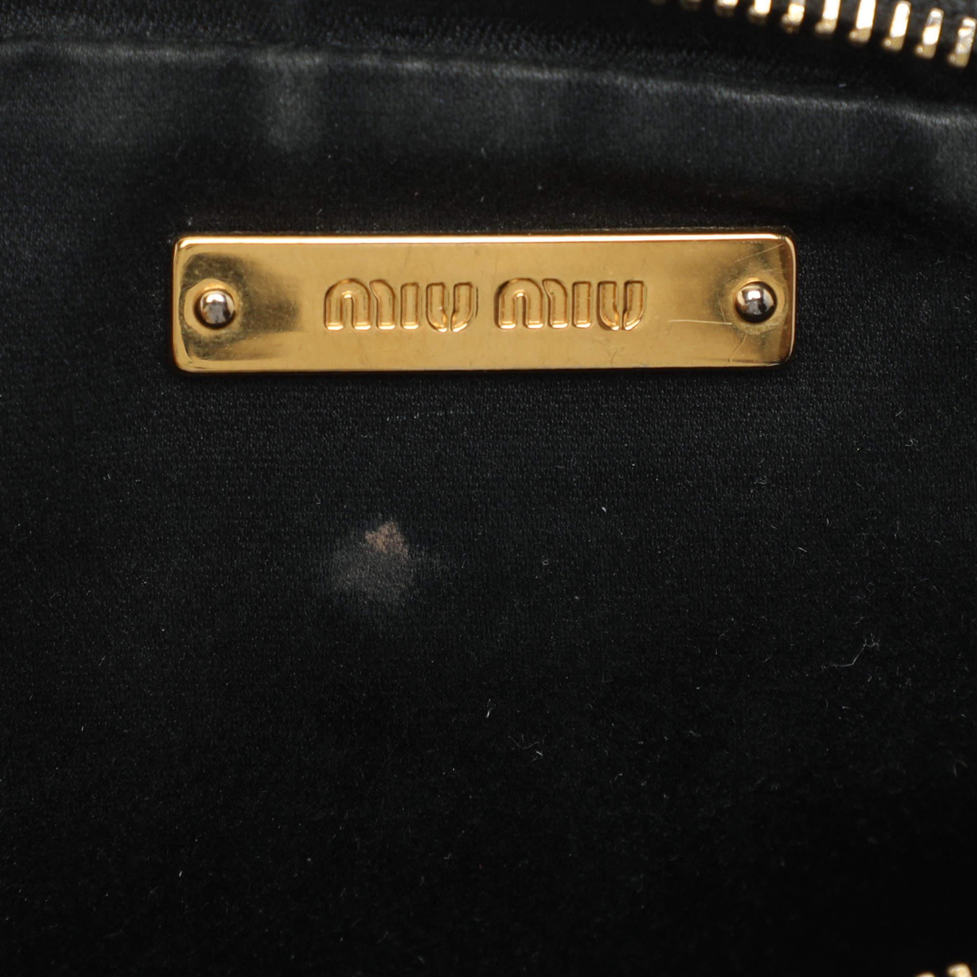Miu Miu Black Matelasse Leather Camera Crossbody Bag 5